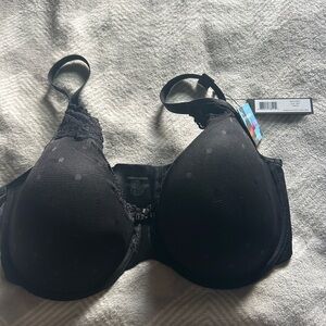 Curvy Couture Black T-Shirt Bra with Molded Cups